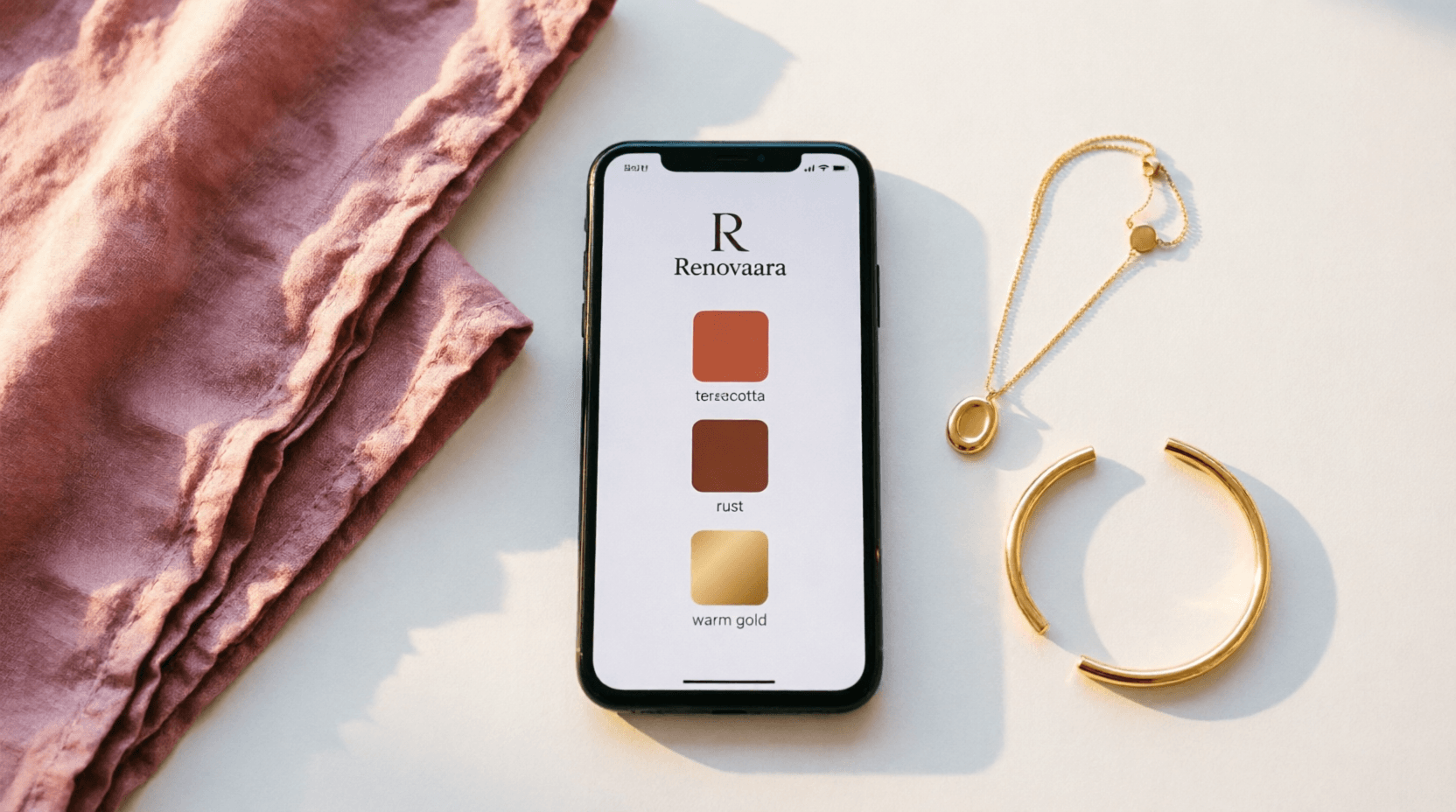 Renovaara colour season palette on iPhone